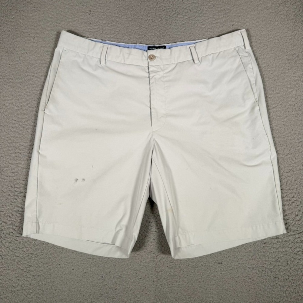 Peter Millar Shorts 36 Gray Crown Crafted Golf Performance Casual Preppy Chino